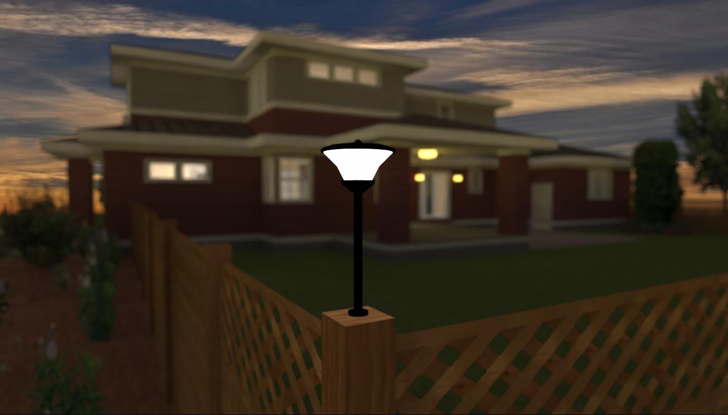 Point focal sous la lampe